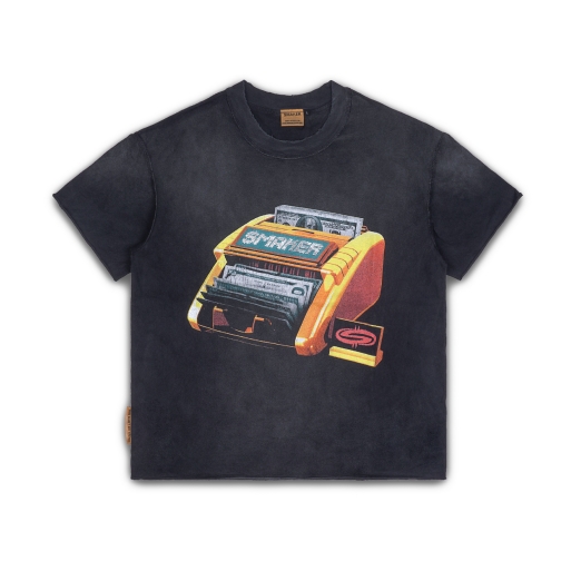 MONEY COUNTER WASHED TEE IN BLACK