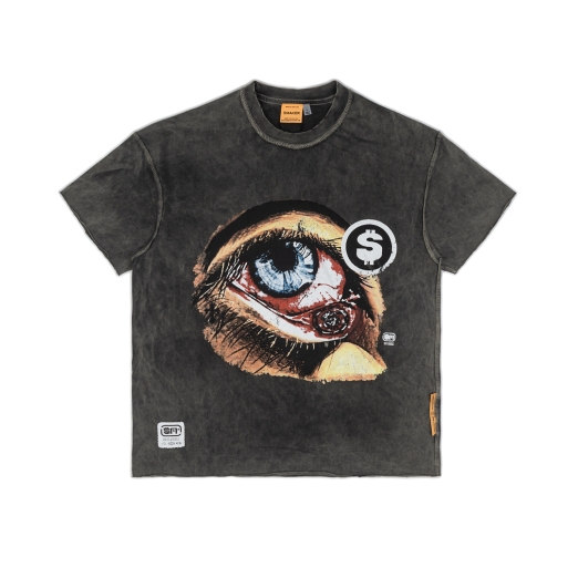 THE EYE SHORT SLEEVES WASHED TEE IN GREY