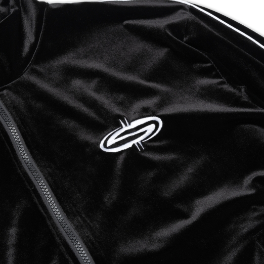 LOGO VELVET JACKET IN BLACK