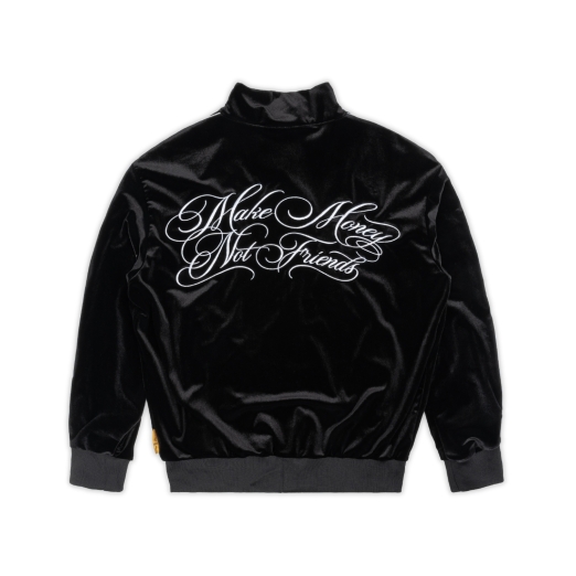 LOGO VELVET JACKET IN BLACK