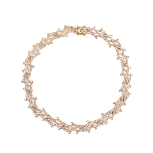 ICED OUT BARBED WIRE NECKLACE V2