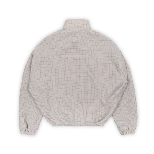 $MAKER4LIFE CHECKERED NYLON JACKET IN CREAM
