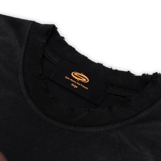 COLOR GRILLZ WASHED TEE IN BLACK
