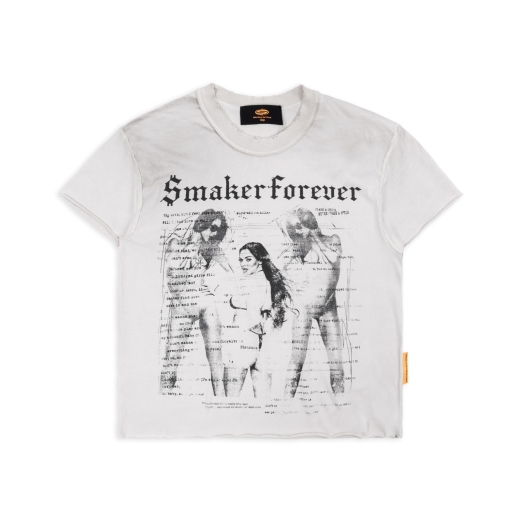 $MAKER FOREVER WASHED TEE IN CREAM