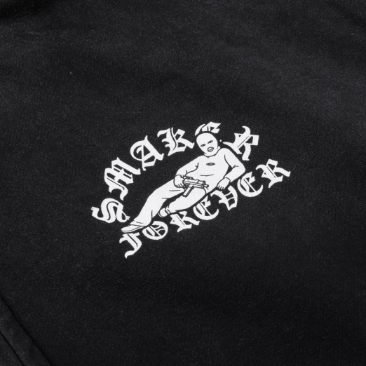 $MAKER FOREVER WASHED HOODIE IN BLACK
