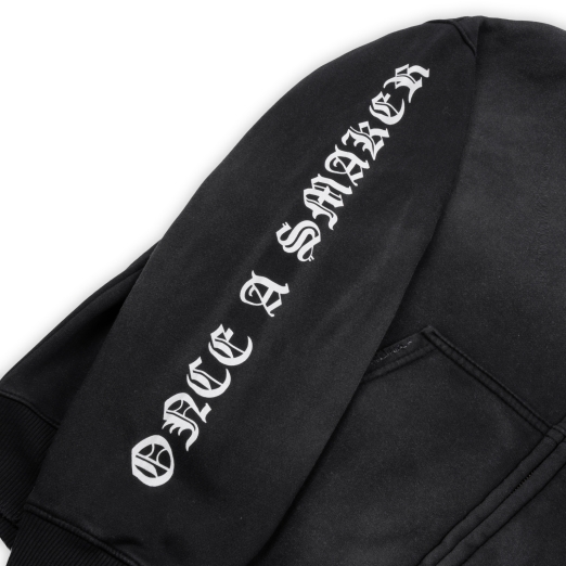 $MAKER FOREVER WASHED HOODIE IN BLACK