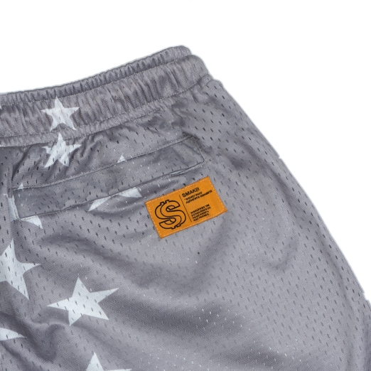 STARS MESH SHORT IN GREY