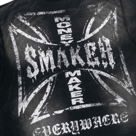 $MAKER EVERYWHERE CROSS WASHED TEE IN BLACK