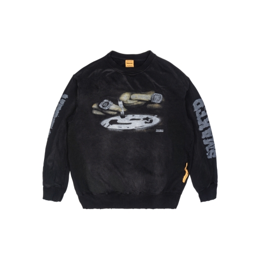 ADDICTED WASHED SWEATER IN BLACK