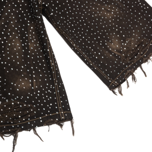 DIAMOND BAGGY SHORT IN WASHED BROWN