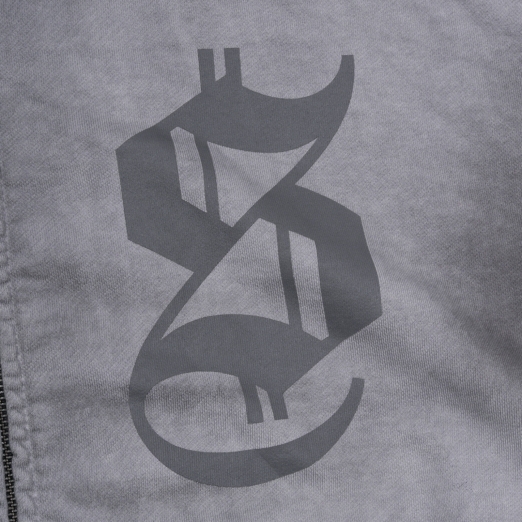 $MAKER4LIFE WASHED DOUBLE HOODS HOODIE IN GREY