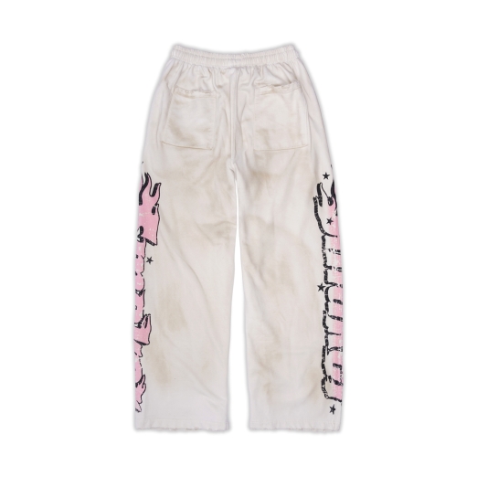WORLDWIDE WASHED PANTS IN CREAM