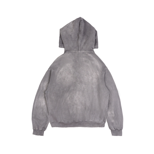 TRIBAL LOGO WASHED HOODIE IN GREY
