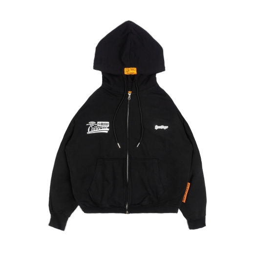 MONEY COLLECTOR HOODIE ZIPPER IN BLACK