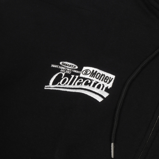 MONEY COLLECTOR HOODIE ZIPPER IN BLACK