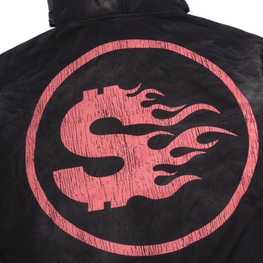 VINTAGE $MAKER WASHED HOODIE IN GREY