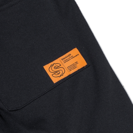 SMAKER FLAME FLARE SWEAT PANTS IN BLACK 