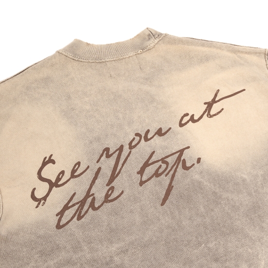 SEE YOU AT THE TOP WASHED TEE IN TAN