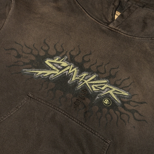 VINTAGE SMAKER WASHED HOODIE IN BROWN