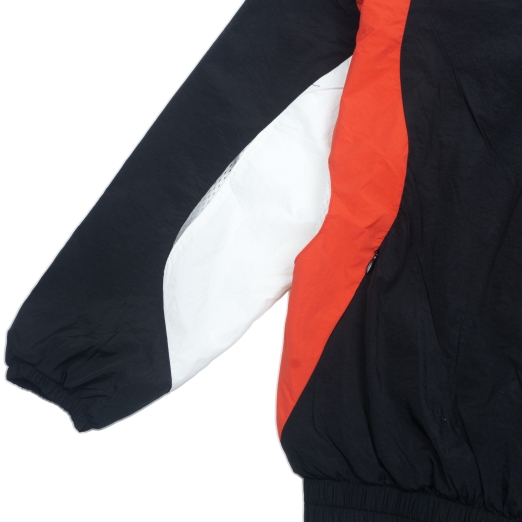 METAL LOGO WINDBREAKER NYLON JACKET IN BLACK