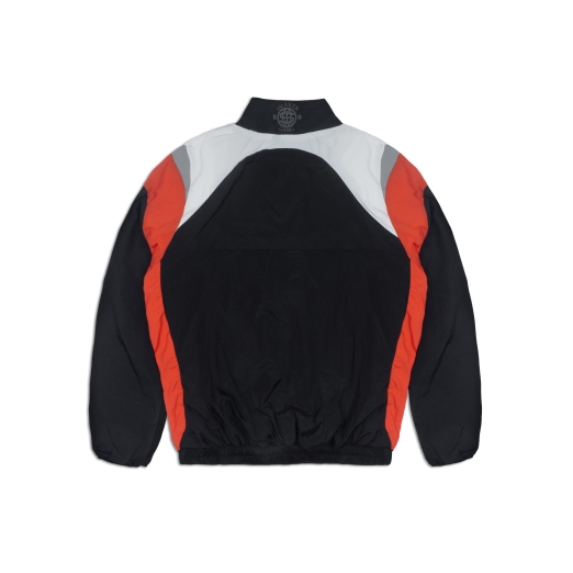 METAL LOGO WINDBREAKER NYLON JACKET IN BLACK