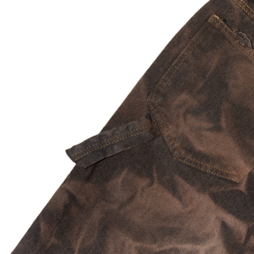 WRINKLE WASHED BAGGY JEANS IN BROWN