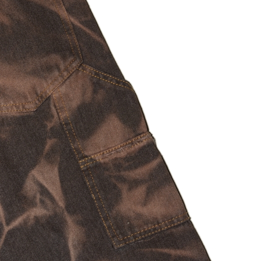 WRINKLE WASHED BAGGY JEANS IN BROWN