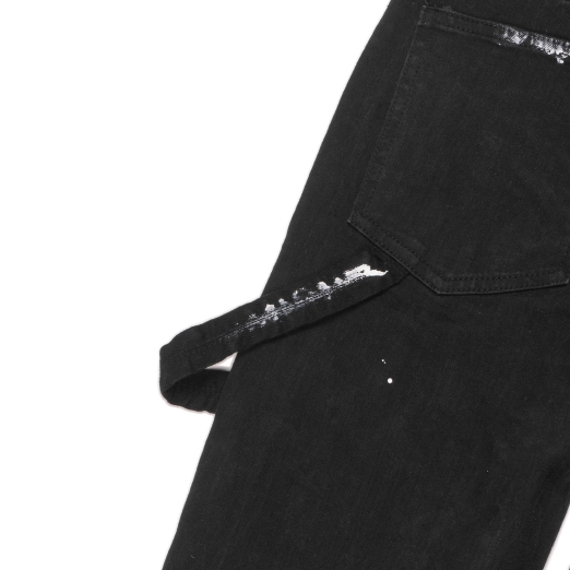 SPLASHED FLARE JEANS IN BLACK