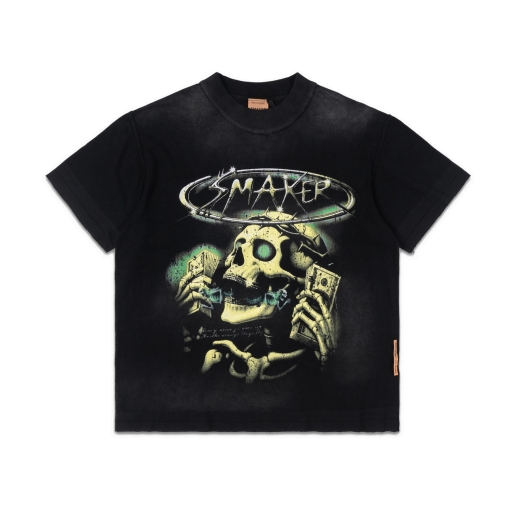 MONEY CALL WASHED TEE IN BLACK 