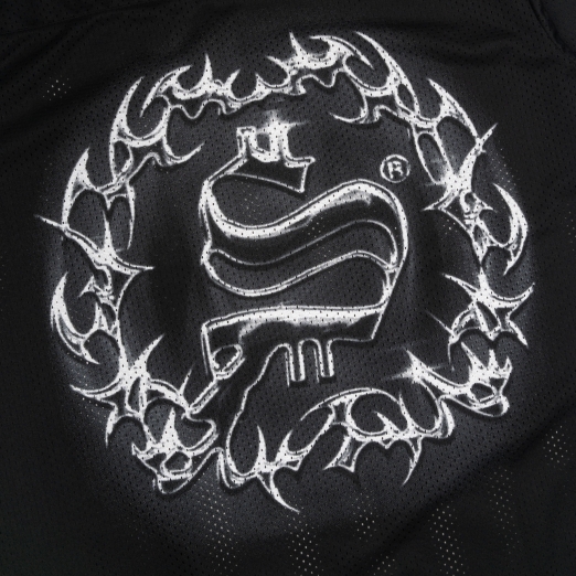 SMAKER STUDIO MESH V NECK TEE IN BLACK