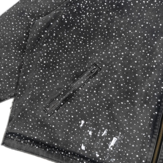 $MAKER $TUDIO $WAROVSKI WASHED WORKER JACKET IN GREY