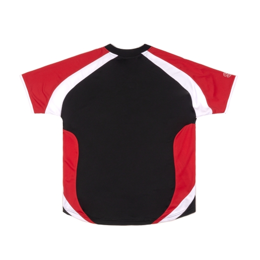 $MAKER SPEEDWAY SOCCER JERSEY IN BLACK/RED