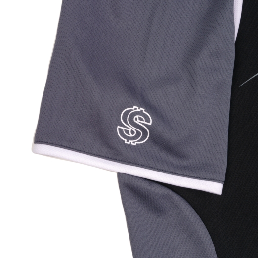 $MAKER SPEEDWAY SOCCER JERSEY IN BLACK/GREY