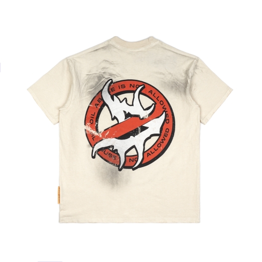 NO MORE OIL WASHED TEE IN TAN