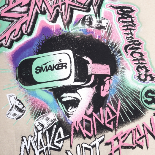 PATH TO RICHES WASHED TEE IN TAN