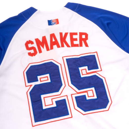 THE $ BASEBALL JERSEY IN WHITE