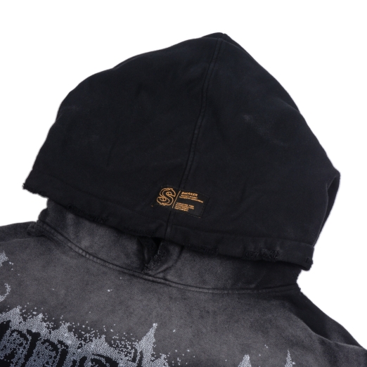 21 SMAKER STUDIO WASHED HOODIE IN BLACK