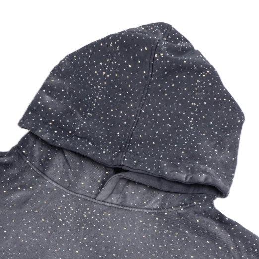ICED OUT WASHED HOODIE IN GREY