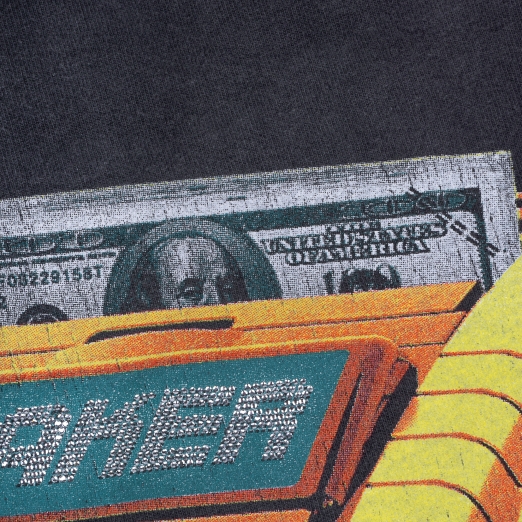 MONEY COUNTER WASHED TEE IN BLACK