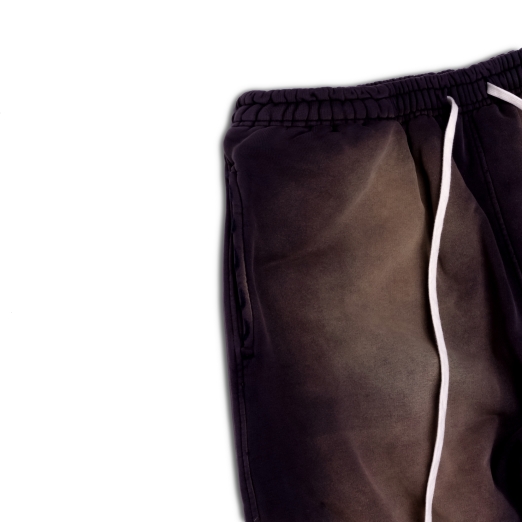 FIRE LOGO WASHED SWEAT PANTS IN BROWN