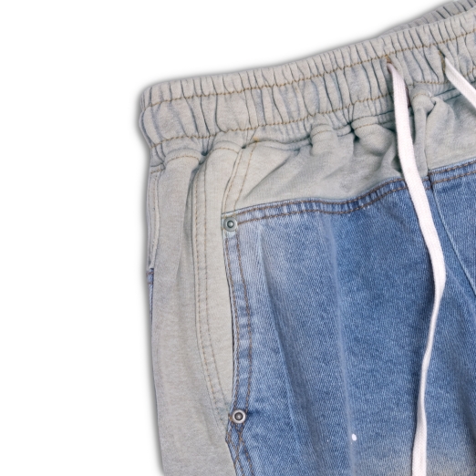 SWEAT PANTS MIX JEANS