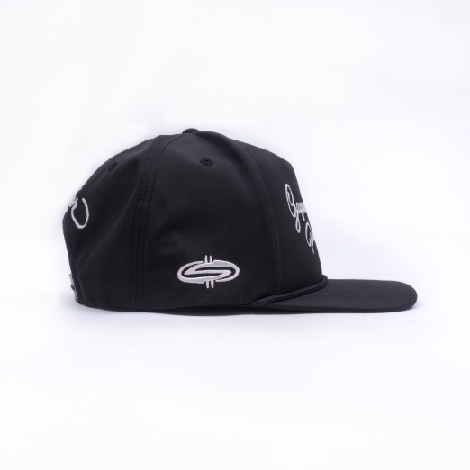 GAGNER DE LARGENT NYLON SNAPBACK IN BLACK