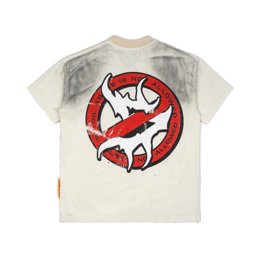 NO MORE OIL WASHED TEE IN WHITE VER. 2