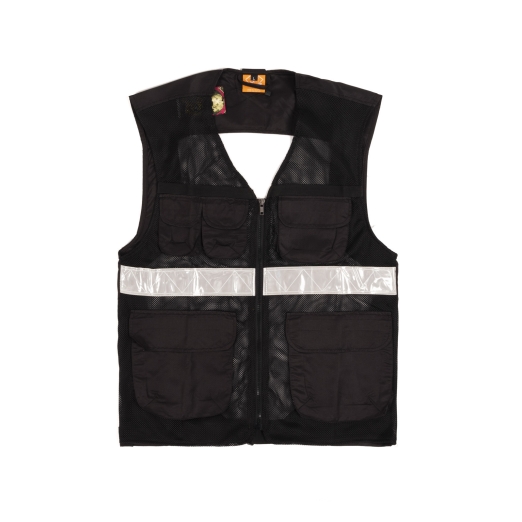 UTILITY VEST JACKET IN BLACK V2