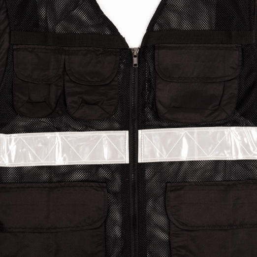 UTILITY VEST JACKET IN BLACK V2