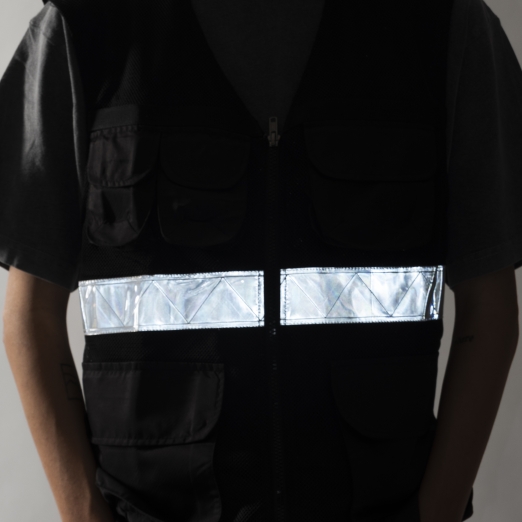 UTILITY VEST JACKET IN BLACK V2