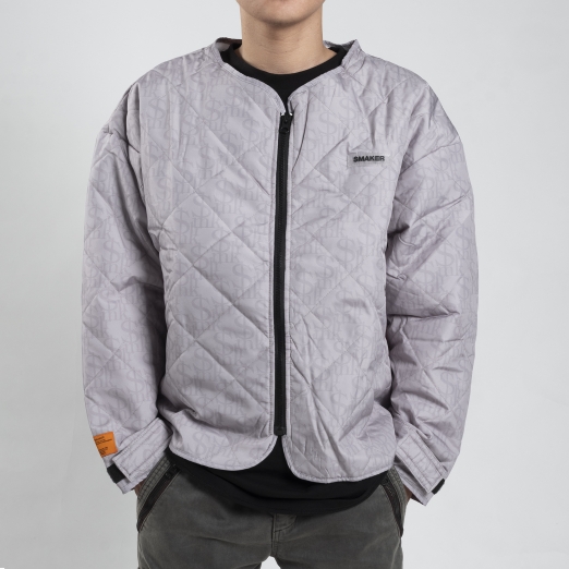 LOGO PUFFER JACKET IN GREY