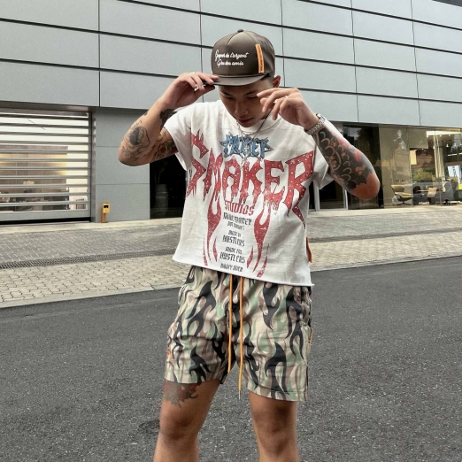 $MAKER ROCK WASHED TEE IN CREAM