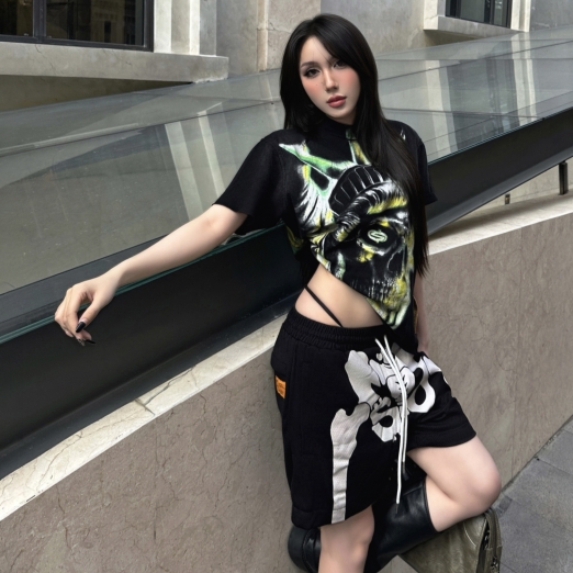 STAY LOW MOVE LETHAL WASHED TEE IN BLACK 