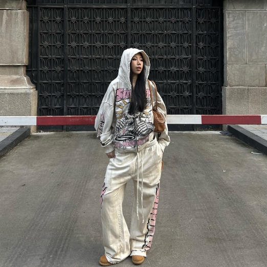 WORLDWIDE WASHED PANTS IN CREAM